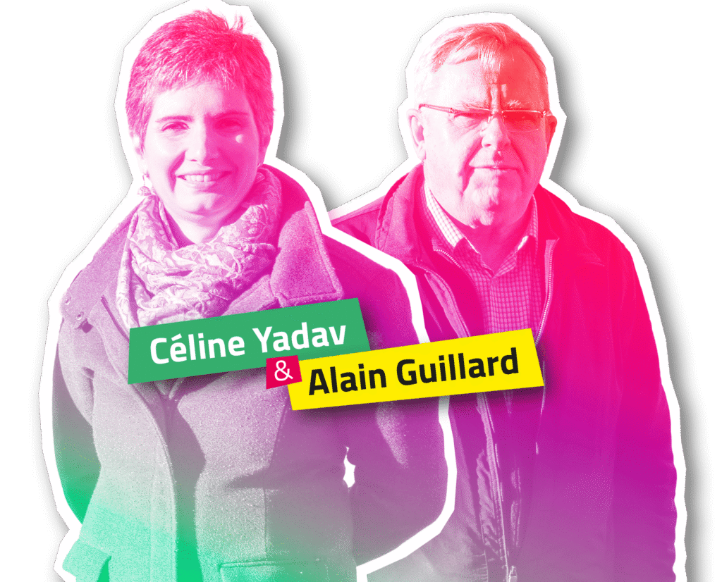 Le binome têtes de liste de Voies Communes pour les élections Saint-Malo 2026, Céline Yadav et Alain Guillard