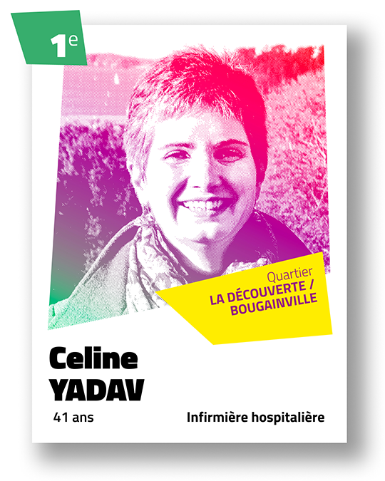 Portrait de Céline Yadav, 1ère de la liste et binôme tête de liste de Voies Communes