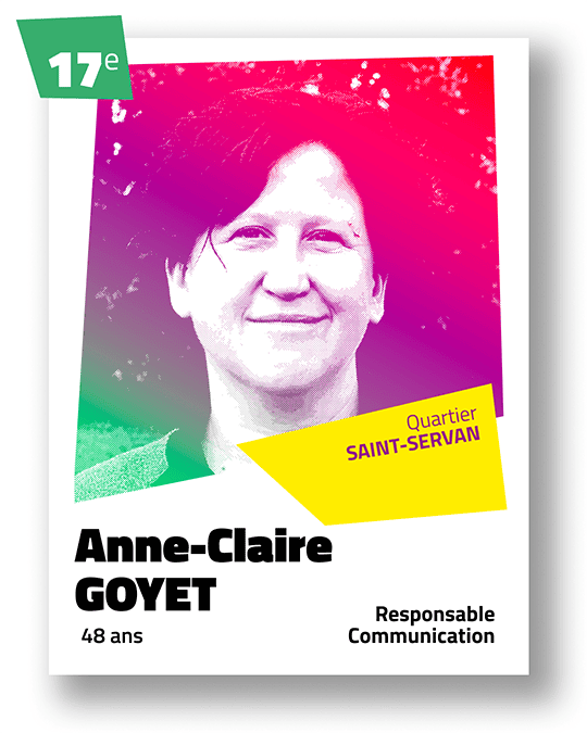 Portrait de Anne-Claire Goyet, 17ème sur la liste du binôme Céline Yadav et Alain Guillard pour Voies Communes