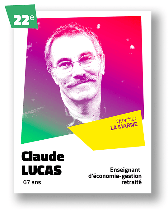 Portrait de Claude Lucas, 22ème sur la liste du binôme Céline Yadav et Alain Guillard pour Voies Communes