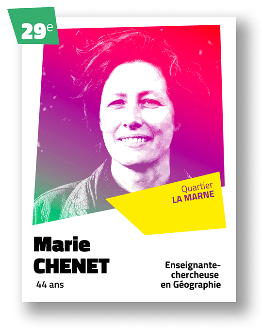 Portrait de Marie Chenet, 29ème sur la liste du binôme Céline Yadav et Alain Guillard pour Voies Communes