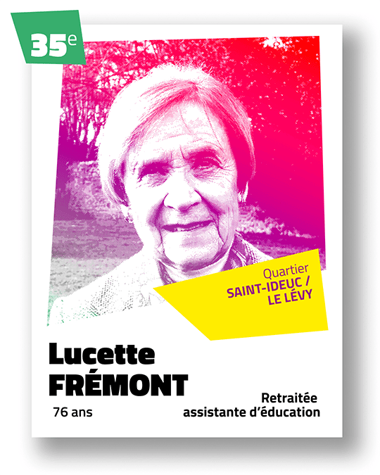 Portrait de Lucette Frémont, 35ème sur la liste du binôme Céline Yadav et Alain Guillard pour Voies Communes