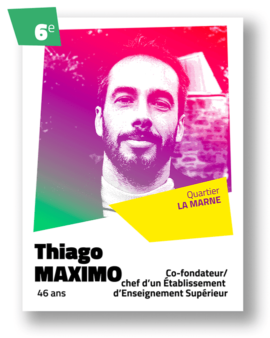 Portrait de Thiago Maximo, 6ème sur la liste du binôme Céline Yadav et Alain Guillard pour Voies Communes